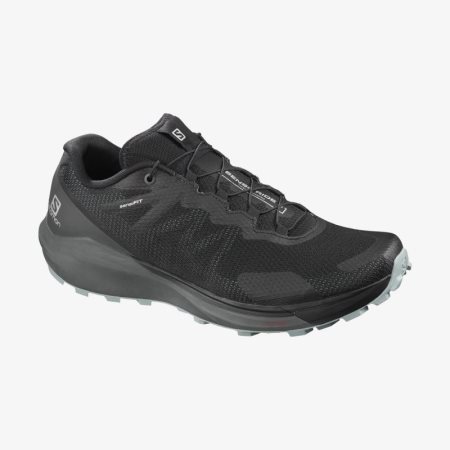Salomon SENSE RIDE 3 Mens Trail Running Shoes Black UK THUM